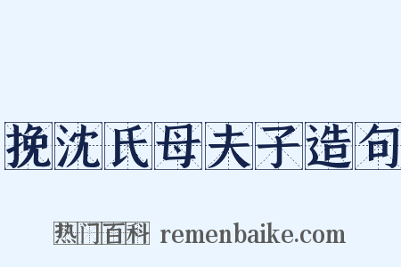 挽沈氏母夫子造句是什么意思的图片